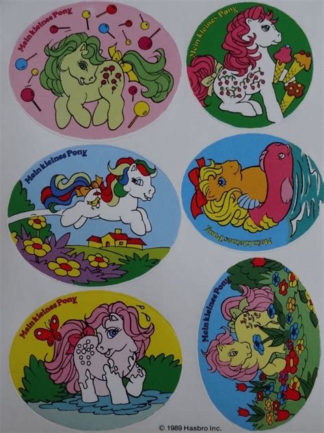 Mein Kleines Pony My Little Pony G1 Sticker Aufkleber Hasbro 1989