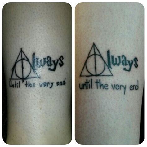 Matching Tattoos With My Sister Harry Potter Deathly Hallows Always