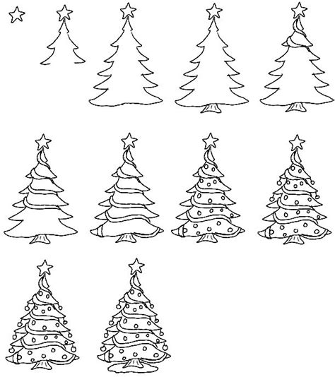 We prefer christmas balls, ribbon and decorative candy. The 25+ best Christmas tree drawing ideas on Pinterest | How to draw christmas tree, Christmas ...