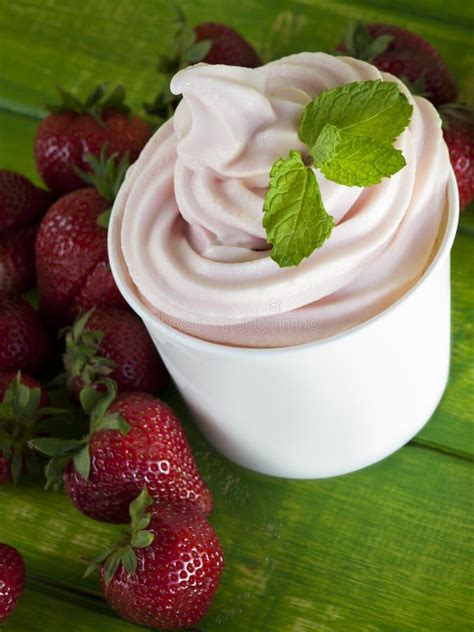 Frozen Soft Serve Yogurt Stock Image Image Of Eating 24438531