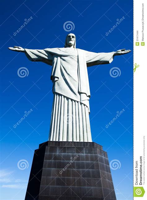 Christ The Redeemer Statue In Rio De Janeiro In Brazil
