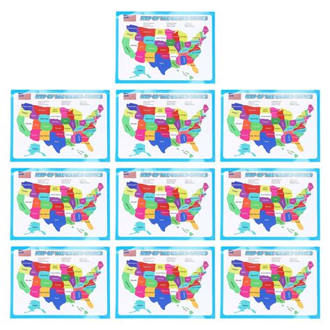 Buy Usa Ideal Wall Laminated Wall Chart S United States For Playroom