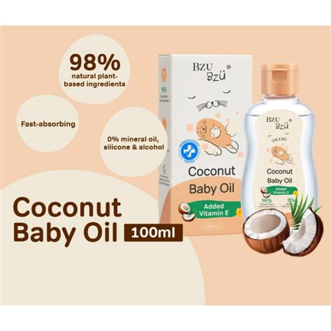 Bzu Bzu Coconut Baby Oil 100ml Lazada