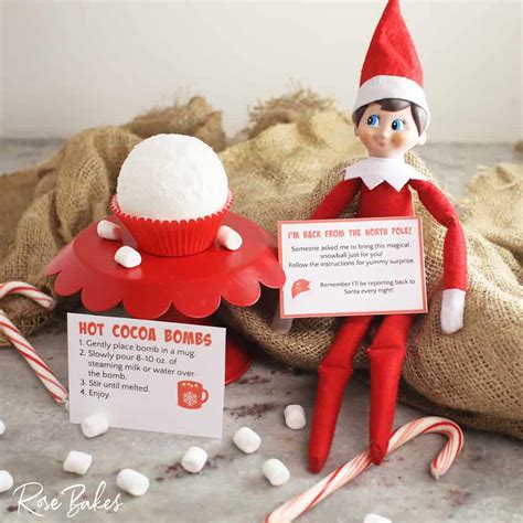Snowball Elf On The Shelf Hot Cocoa Bomb Rose Bakes