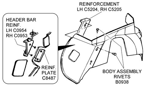 Reinforcements Diagram View Chicago Corvette Supply