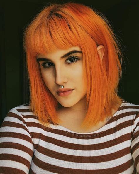 20 Stunning Orange Hair Color Examples In 2019 Orange Hair Bright