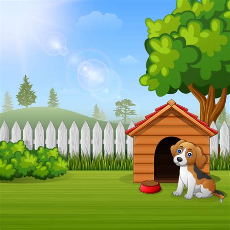 Dog In Yard Illustrations Royalty Free Vector Graphics And Clip Art Istock