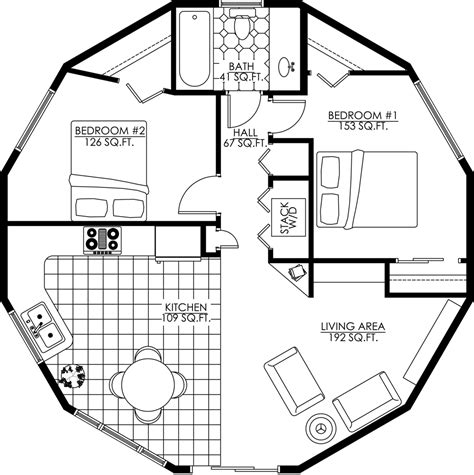 1 Bedroom Octagon House Plans Homeplancloud