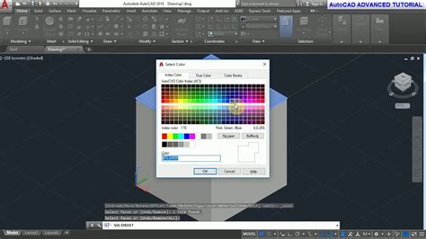 Autocad 2018 Tutorial For Beginners 103 How To Use Color Faces Command