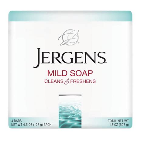 Jergens Bar Soap Mild Soap Bath 4ct 45 Oz Per Bar
