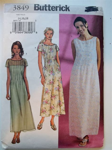Misses Pullover Dress Butterick 3849 Sewing Pattern Loose Etsy In