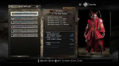 Nioh Armor And Weapon Sets Guide