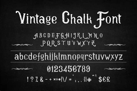 Vintage Chalk Font Worth To Buy Worth To Buy