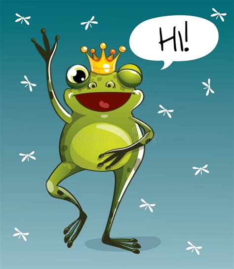 Frog Prince Vector Stock Vector Illustration Of Amphibian 9872221