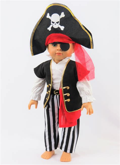 Eye Patch Pirate Halloween Costume Compatible With 18 American Girl