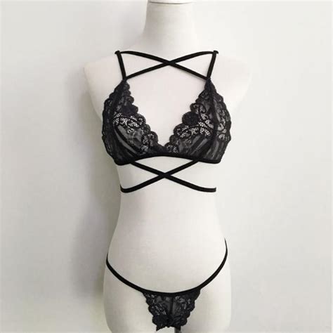 Buy Feitong Black Lingerie Lace Sexy Ladies Women Translucent Underwear Sheer