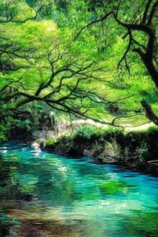 Download Animated 320x480 «Чудесный пейзаж» Cell Phone Wallpaper