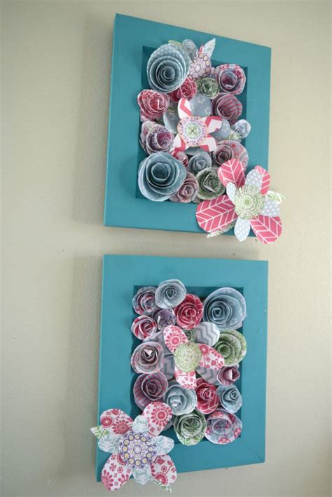 How To Make Wall Art Using Paper Flowers Our House Now A