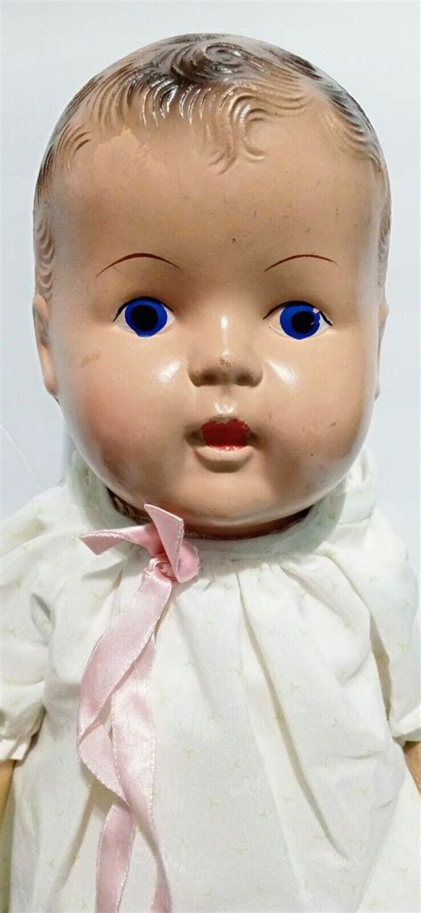 Vintage Composition Baby Doll Unmarked 21 1940s 1950s Antique Rare