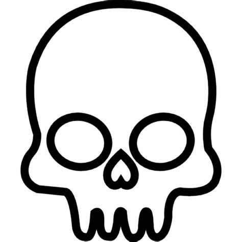 Skull Outline From Frontal View Icons Free Download