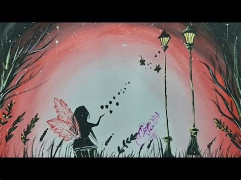 How To Draw Fairy Land Painting Scenery And Drawing A Beautiful Fairy YouTube