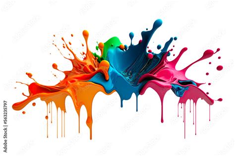Rainbow Color Paint Splash Wallpaper Background Stock