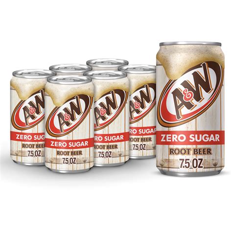 A W Zero Sugar Root Beer Soda Fl Oz Mini Cans Pack Walmart Com