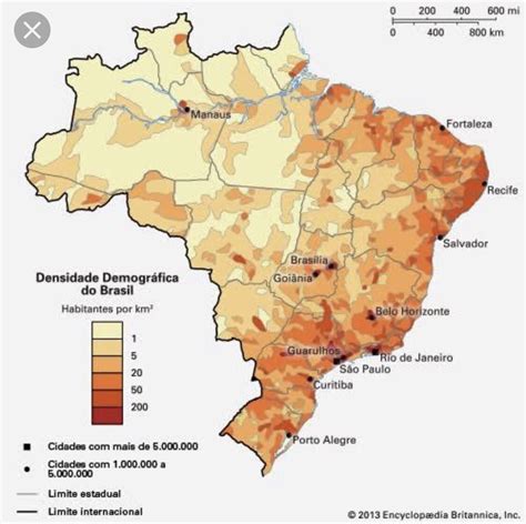 A Distribuição Da População Brasileira No Território Nacional é Igualitária Edubrainaz