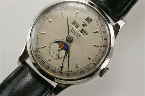 1950 Rolex Triple Date Moon Phase Ref 8171 Watch For Sale Mens