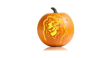 Mufasa And Simba Cartoon Character Pumpkin Carving Ideas For Kids
