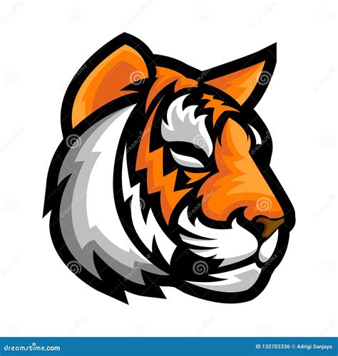 Tiger Head Logo Illustration Vector Stock Vector Illustration Of Cute
