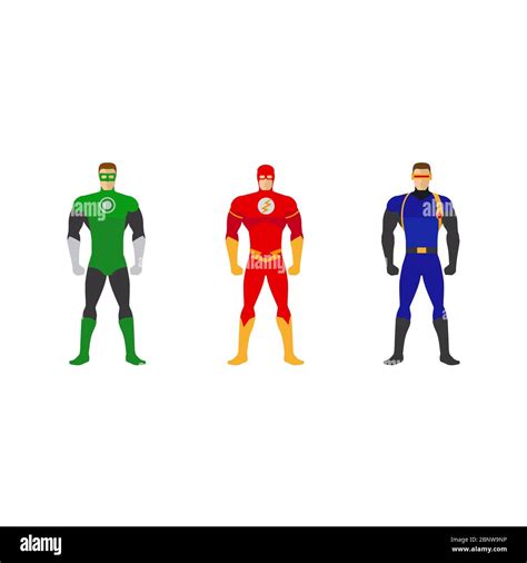 Superhero Costumes Isolated Icons Set Vector Illustration Stock Vector