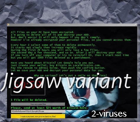 Jigsaw Ransomware How To Remove 2 Viruses Com