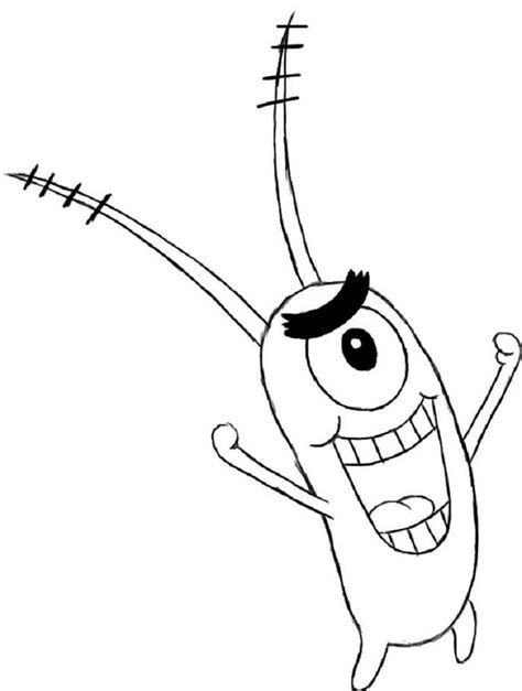 Best spongebob squarepants memes, coloring pages and quotes (with #13130830. Spongebob Coloring Pages Plankton | Легкие рисунки ...