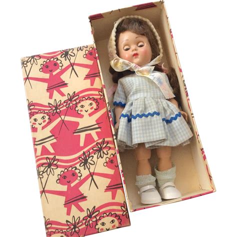 Vintage 1950s Vogue Ginny Hard Plastic Doll In Original Box From