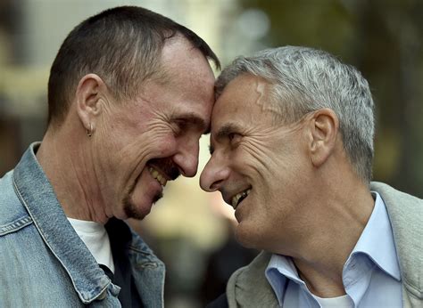 40 years after first kiss gay couple will become first to marry under new german law chicago