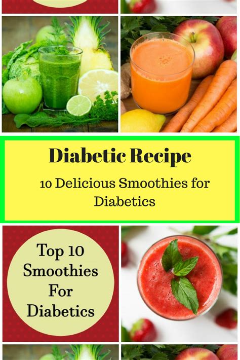 Add artificial sweetener to taste and blend again. 10 Delicious Smoothies for Diabetics | Diabetic smoothies ...