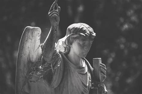 Angel Statue Victorian Black And White Photography Lovely Etsy
