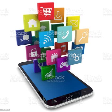 Social Media Marketing Network Connection Mobile Phone App Stock Photo