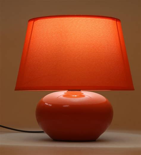 Buy Ivy Audrey Ceramic Table Lamp Orange By Homestop Online