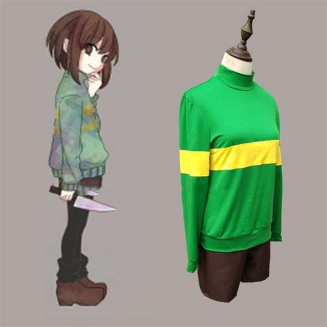 Undertale Cosplay Chara Frisk Cosplay Costume Long Sleeve T Shirt