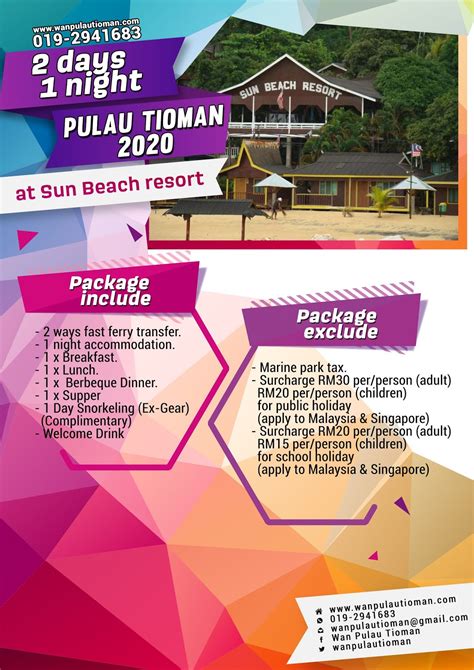 Selamat datang ke blog pakej percutian ke pulau tioman yang diuruskan oleh wan pulau tioman agency. Pakej Percutian 2 Hari 1 Malam Ke Pulau Tioman 2020 - Sun ...