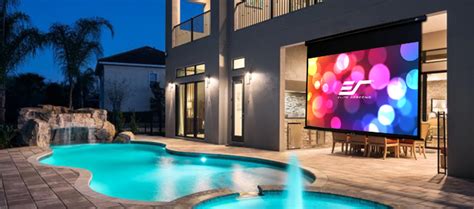 Stoett retractable screens | panoramaultra retractable garage screens provide an added level of indoor/outdoor comfort to your garage doors. Elite Screens' outdoor retractable projection screen