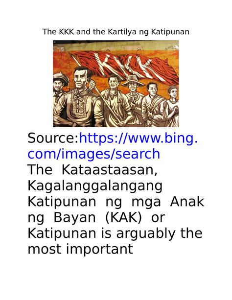 The Kkk And The Kartilya Ng Katipunan The Kkk And The Kartilya Ng Katipunan Source Bing