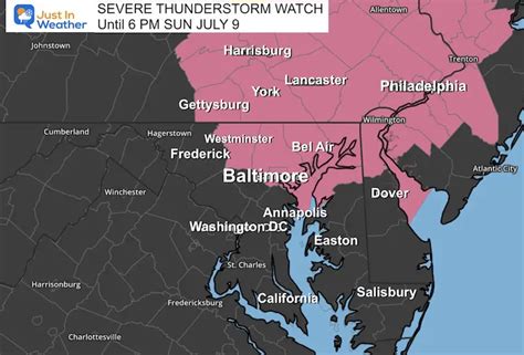 Severe Thunderstorm Watch Added To Flood Watch Sunday Afternoon Just