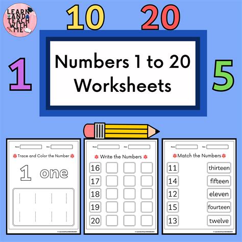 Numbers 1 20 Trace And Write Worksheets Made By Teachers