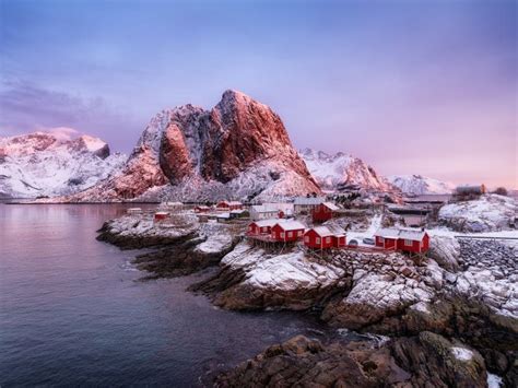 View On The House In The Hamnoy Village Lofoten Islands Norway