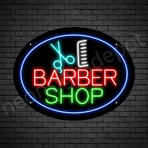 Barber Neon Sign Barbershop Scissor And Comb Neon Signs Depot