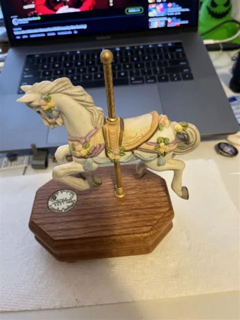 Westland Carousel Collection Horse Music Box Plays Somewhere In Time