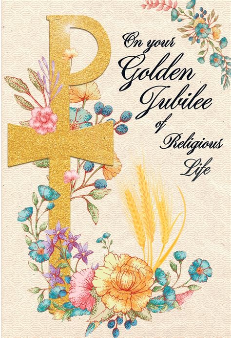 Golden Jubilee Religious Cards Gj38 Pack Of 12 2 Designs